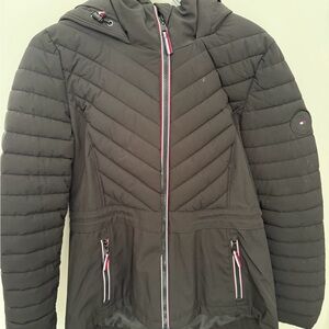Tommy Hilfiger Black Quilted Hooded Jacket